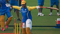 MS Dhoni Leaves CSK Camp In Splits With Funny Wide Signal Moment During Practice - Video X/ CSK : MS Dhoni Leaves CSK Camp In Splits With Funny Wide Signal Moment During Practice - Video