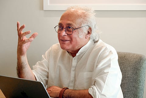 Congress leader Jairam Ramesh speaks during an interview with PTI, in Thiruvananthapuram, Kerala.
