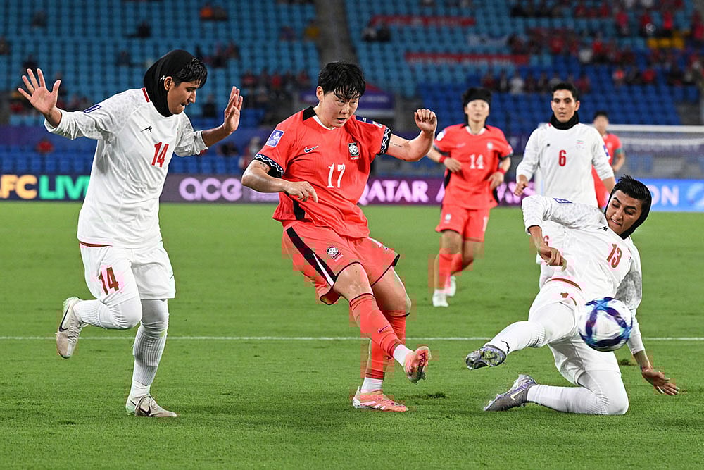 Womens Asia Cup soccer match: South Korea vs Iran