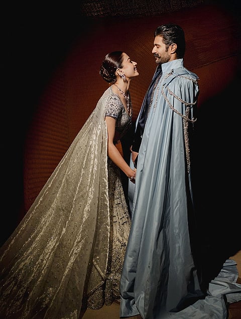 On Tuesday morning, Rashmika Mandanna and Vijay Deverakonda shared a bunch of pictures from their Sangeet night.