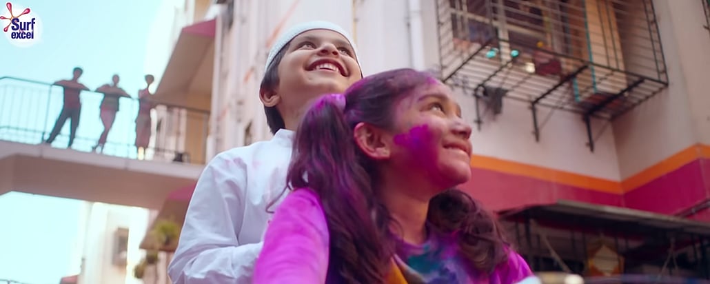 Screenshot from Surf Excel Holi 2019 Ad