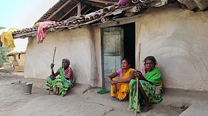 File Photo : Peiro Devi (middle) and other women who were forced to put their hands into boiling water to prove they were not witches