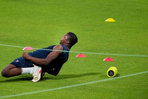 South Africa's Kwena Maphaka during a training session ahead of the ICC Men's T20 World Cup 2026 first semifinal cricket match between New Zealand and South Africa, at Eden Gardens, in Kolkata.