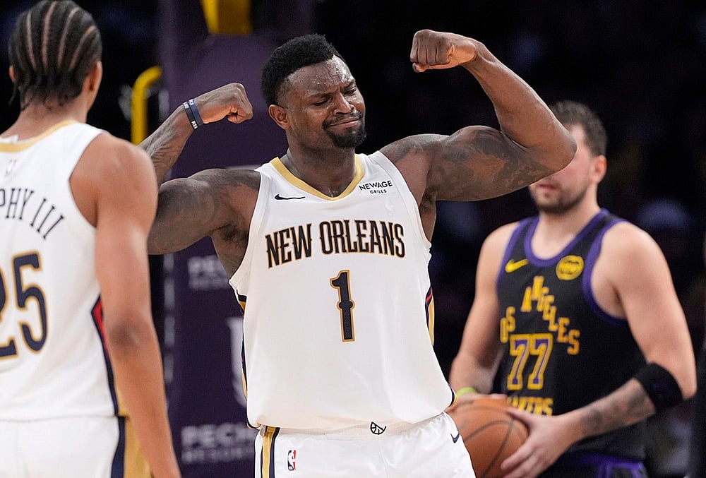 Lakers Vs Pelicans NBA Basketball game-Zion Williamson