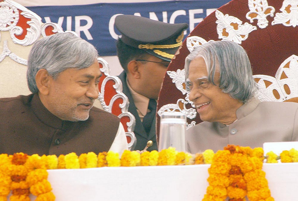  A P J Abdul Kalam with Bihar Chief Minister Nitish Kumar 