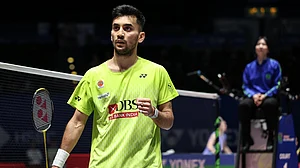 Badminton Photo : Paris Olympian and Commonwealth Games champion Lakshya Sen set the tone with a 21-14, 21-16 win.