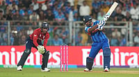 Sanju Samson Vs Jofra Archer: Who Won The Early Battle In T20 World Cup 2026 Semi-Final? | Photo: AP/Rafiq Maqbool : India's Sanju Samson plays a shot during the T20 World Cup cricket semi-final match between India and England in Mumbai, India.