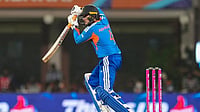 India Vs England, T20 World Cup 2026: Cheteshwar Pujara Suggests Technical Changes In Abhishek Sharma's Stance | Photo: PTI/Ravi Choudhary : India's Abhishek Sharma plays a shot during an ICC Men's T20 World Cup 2026 cricket match between India and Zimbabwe, at the MA Chidambaram Stadium, in Chennai