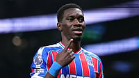 Crystal Palace's Ismaila Sarr celebrates his goal against Tottenham
