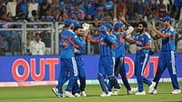 India Vs England LIVE Score, T20 World Cup 2026 Semi-Final: Jacob Bethell Slams 45-Ball Hundred At Wankhede AP Photo/Rafiq Maqbool : Indian players celebrate the dismissal of England's Will Jacks during the T20 World Cup cricket semi-final match between India and England in Mumbai, India, Thursday, March 5, 2026.
