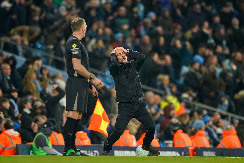 Manchester Citys head coach Pep Guardiola