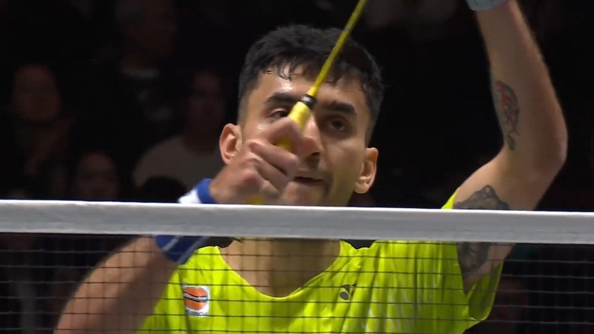 Lakshya Sen reacts after beating Angus Ng Ka Long - X