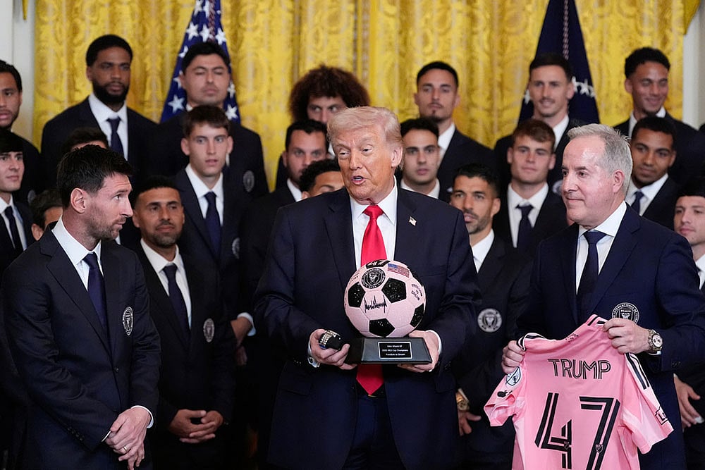 US Prez Donald Trump Meets Lionel Messi
