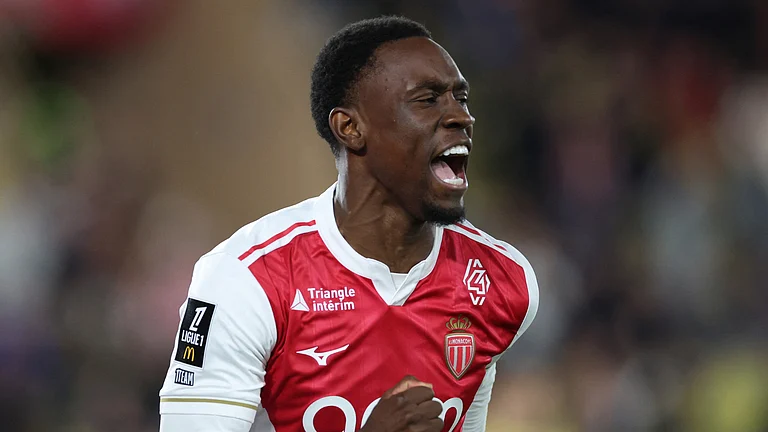 Folarin Balogun celebrates for Monaco - null