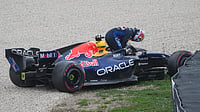 | Photo: AP/Asanka Brendon Ratnayake : Red Bull driver Max Verstappen of the Netherlands gets out of his car after a crash during the qualifying session for the Australian Formula One Grand Prix at Albert Park, in Melbourne, Australia, Saturday, March 7, 2026.