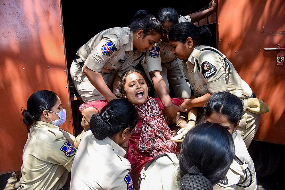 Protest in Hyderabad