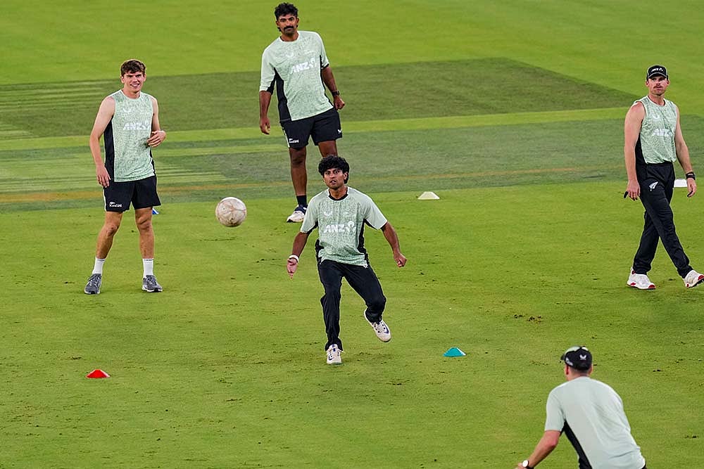 ICC Mens T20 WC Final IND vs NZ Training Rachin Ravindra