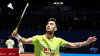 Injured Lakshya Sen Grits His Way Past Victor Lai To Enter All England Open Final Badminton Photo : Indian shuttler Lakshya Sen in action at All England Open 2026.