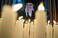 Day In Pics: March 07, 2026 | Photo: PTI/Karma Bhutia : Candles lit during a condolence meeting for Iran's Supreme Leader Ayatollah Ali Khamenei who was killed in US-Israel joint strikes, in New Delhi.
