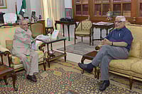 No More Left-handed Compliments: A Colleague Remembers H.K.Dua Rashtrapati Bhavan Digital Photo Library
: The then President of India, Shri Pranab Mukherjee meeting with H.K. Dua, Ex-MP (RS), at Rashtrapati Bhavan on May 31, 2017