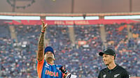 India Vs New Zealand Final, T20 World Cup: What Captains Suryakumar Yadav, Mitchell Santner Said Before Ahmedabad Clash BCCI/X : Suryakumar Yadav and Mitchell Santner at the toss in the ICC T20 World Cup 2026 final at the Narendra Modi Stadium in Ahmedabad.