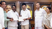 The Politics Of Accommodation: DMK’s Strategy Of Many Allies PTI : Tamil Nadu Chief Minister and DMK chief MK Stalin with party leaders T. R. Baalu, Kanimozhi Karunanidhi during seat-sharing talks with state Congress President K. Selvaperunthagai, AICC state in-charge Girish Chodankar and other party representatives, ahead of the Tamil Nadu Assembly elections, at Anna Arivalayam, DMK headquarters, in Chennai, Wednesday