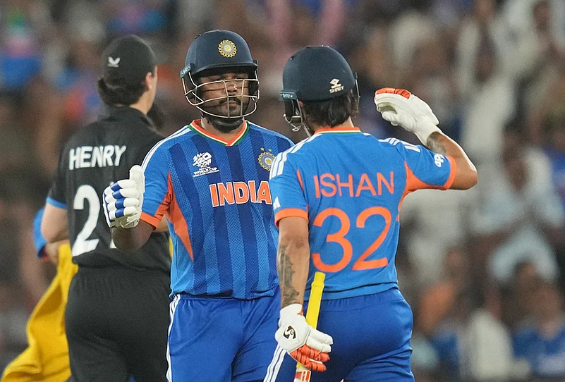 India vs New Zealand T20 World Cup Cricket final-Sanju Samson
