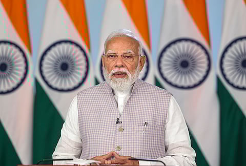 Prime Minister Narendra Modi addresses a post-budget webinar on “Sabka Saath Sabka Vikas-Fulfilling Aspirations of People”, virtually. 