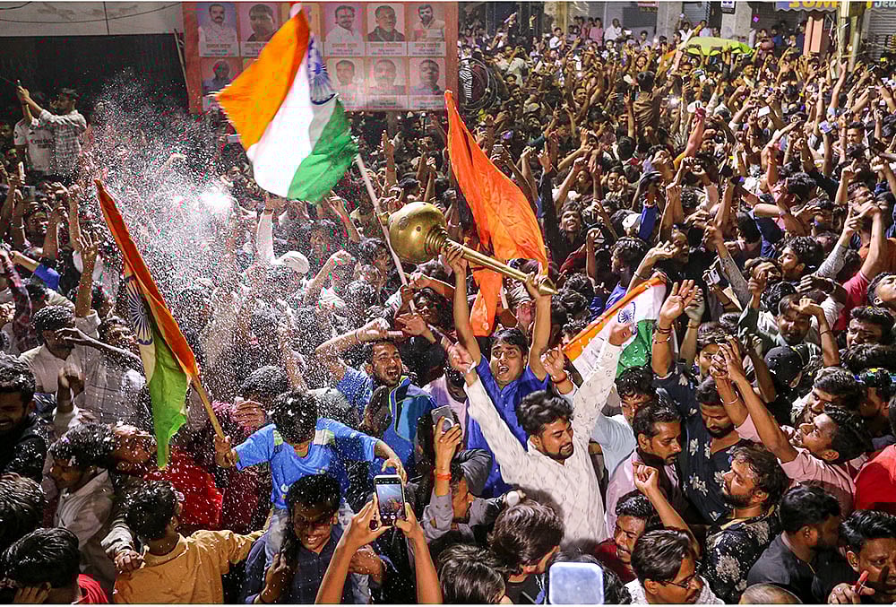 IND wins ICC Mens T20 WC fans Celebration in Prayagraj
