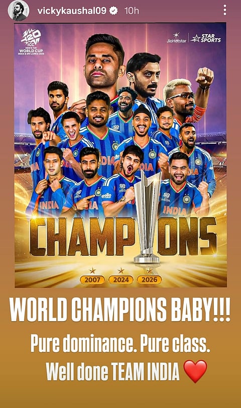 Vicky Kaushal's post