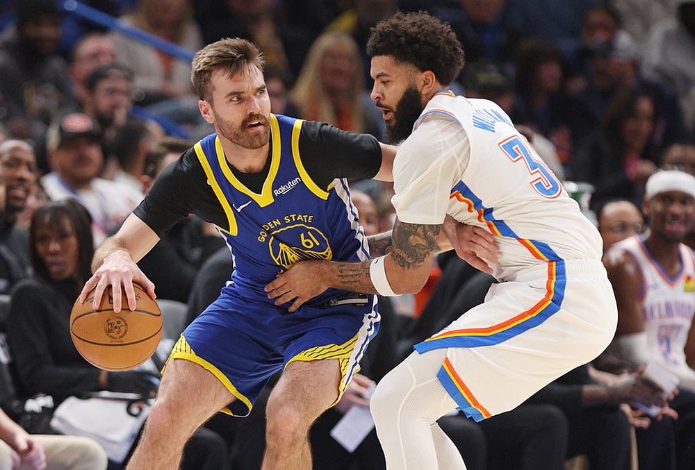 Golden State Warriors vs Oklahoma City Thunder NBA basketball-Pat Spencer
