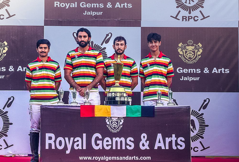 The Jaipur Polo Team continued their remarkable run this season as HH Maharaja Sawai Padmanabh Singh led the side to victory in the prestigious SMS Gold Vase. - | Image source: Special Arrangement