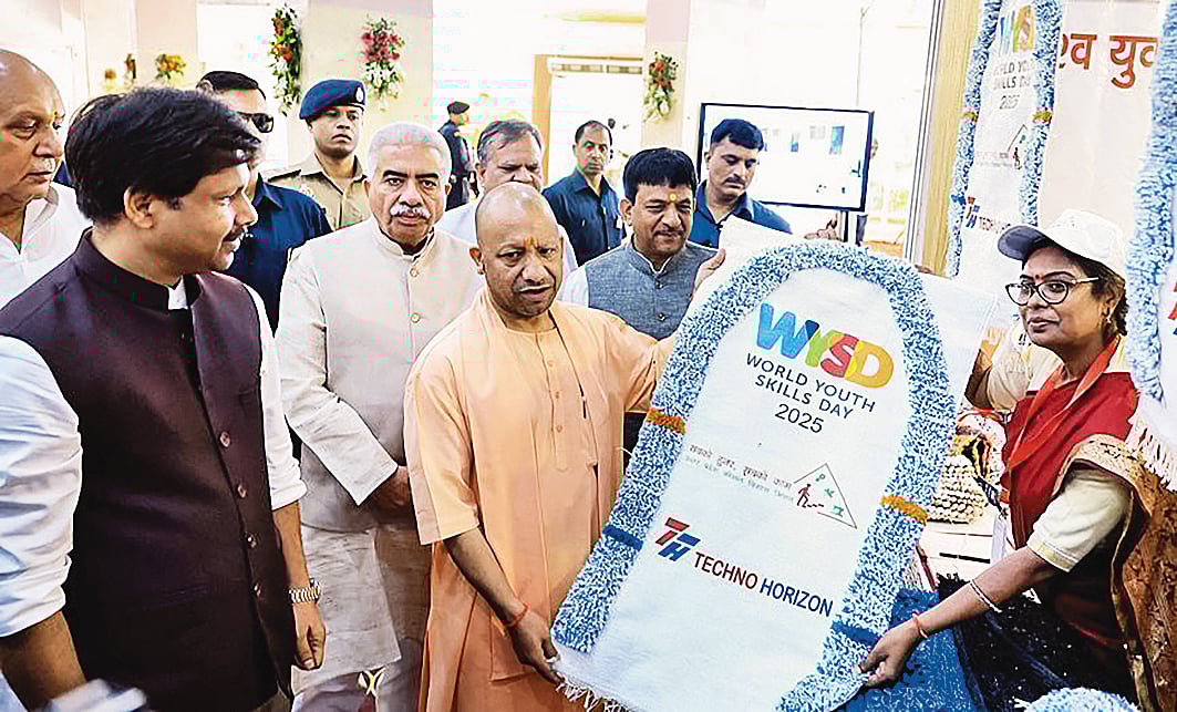 CM Yogi Adityanath celebrates World Youth Skills Day 2025 at a Techno Horizon event - null