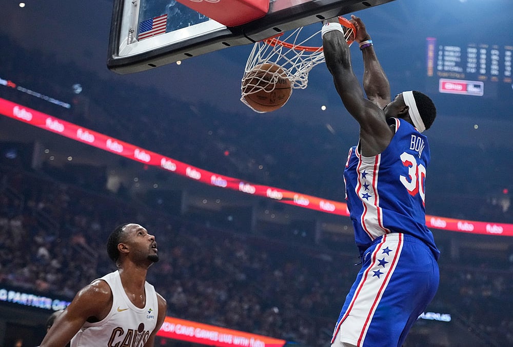 Cleveland Cavaliers vs Philadelphia 76ers NBA basketball-Adem Bona