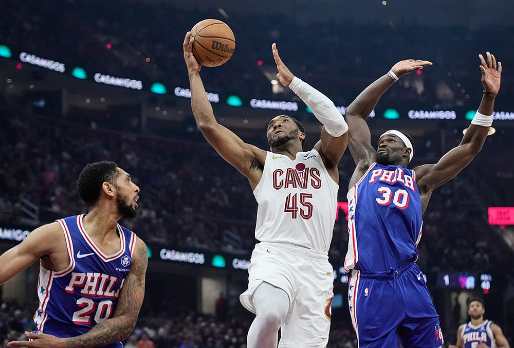 Cleveland Cavaliers vs Philadelphia 76ers NBA basketball-Donovan Mitchell