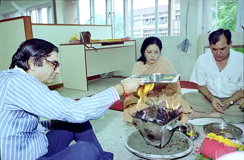 Vinod Mehta at the launch of Outlook