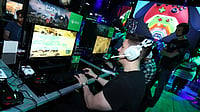 Photo by Casey Rodgers/Invision for Microsoft/AP Images, File : Gamers play "Halo Wars 2" at the Xbox Media Showcase at E3 2016, Monday, June 13, 2016, in Los Angeles.