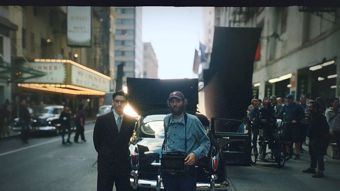 Josh Safdie with Timothee Chalamet