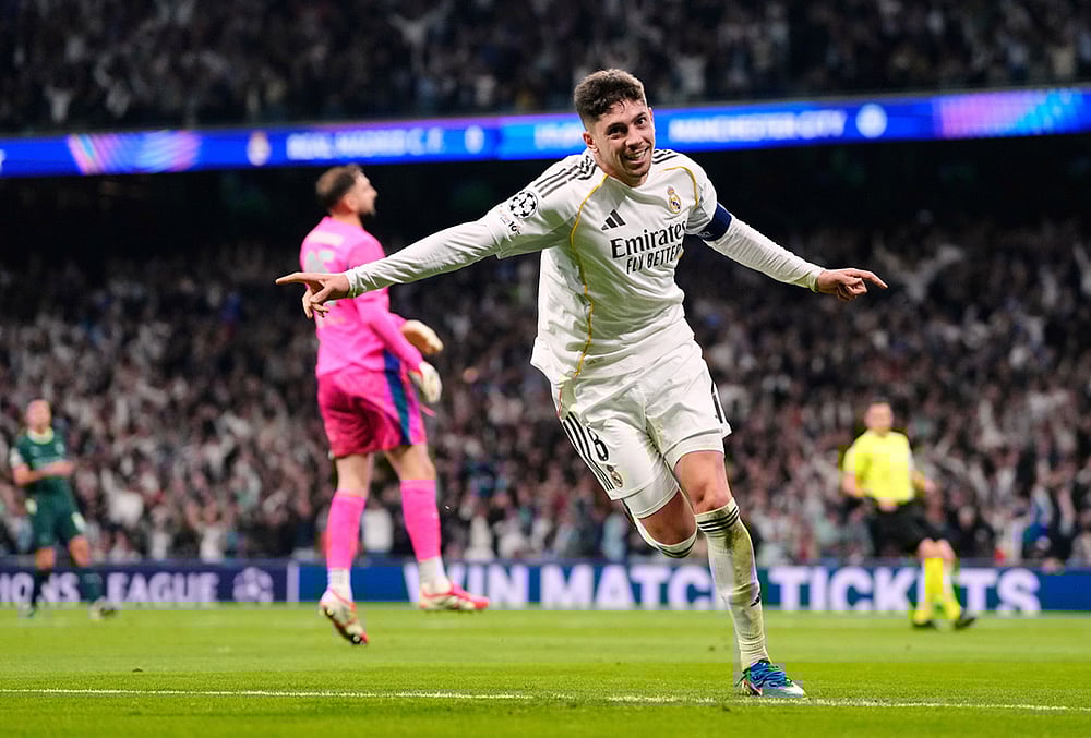 Real Madrid vs Manchester City Champions League soccer-Federico Valverde