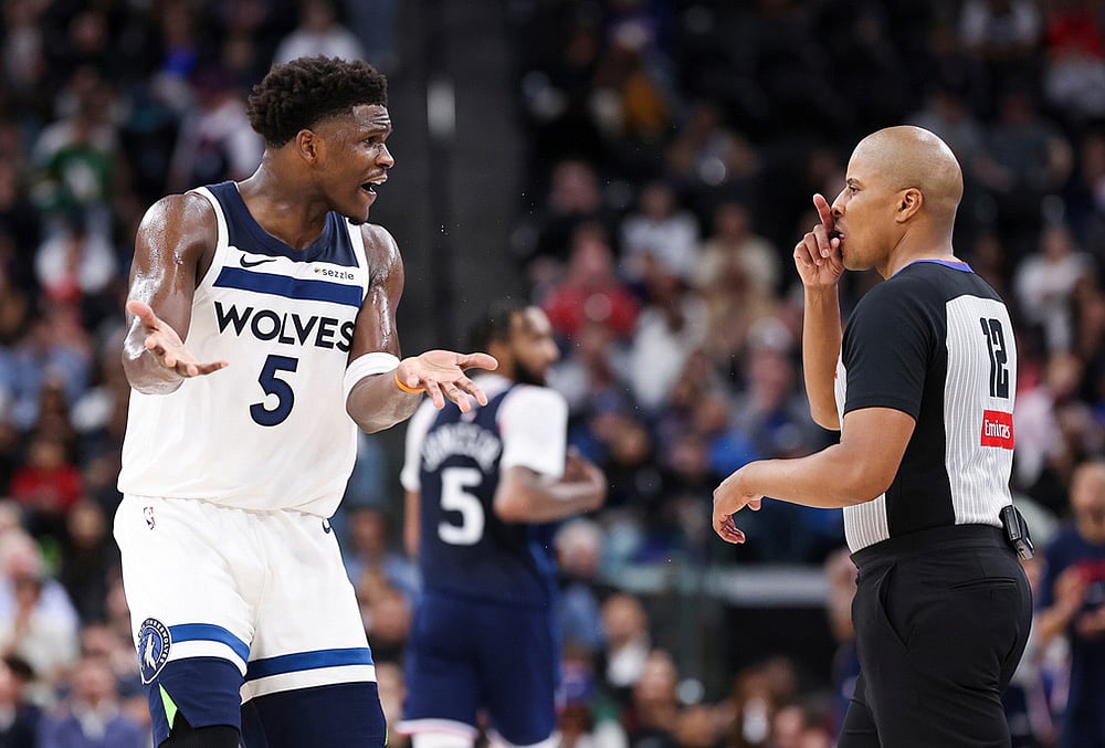 Los Angeles Clippers Vs Minnesota Timberwolves NBA basketball-Anthony Edwards