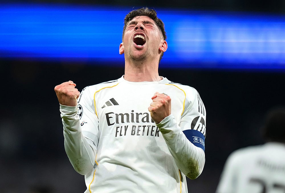 Real Madrid vs Manchester City Champions League soccer-Federico Valverde