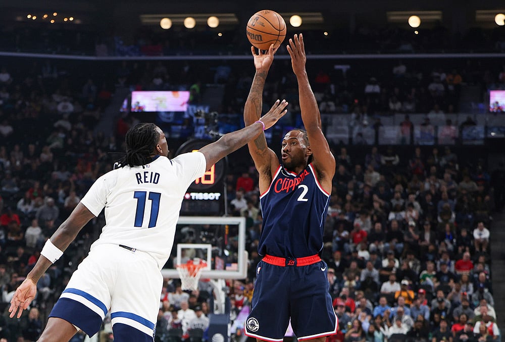 Los Angeles Clippers Vs Minnesota Timberwolves NBA basketball-Kawhi Leonard
