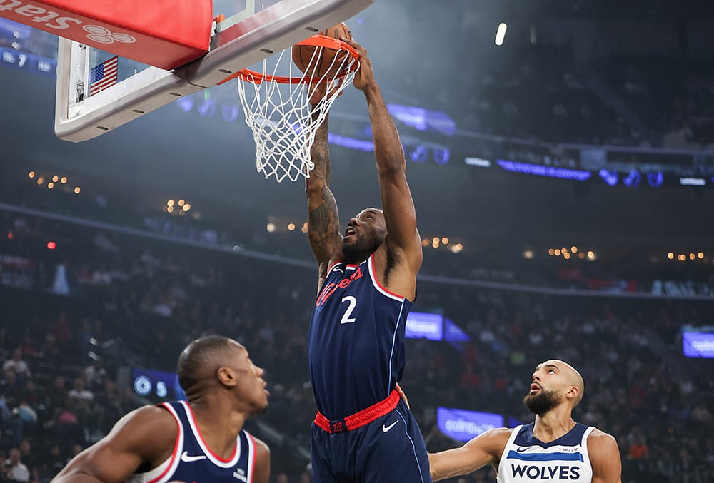 Los Angeles Clippers Vs Minnesota Timberwolves NBA basketball-Kawhi Leonard