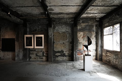 Installation view of the exhibition in Delhi 