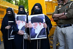 vikram sharma : Members of the All India Shia Council hold a protest at Jantar Mantar against the killing of Iran's Supreme Leader Ayatollah Ali Khamenei, who was killed in Israeli and US strikes, at Jantar Mantar on March 1, 2026 in New Delhi, India.