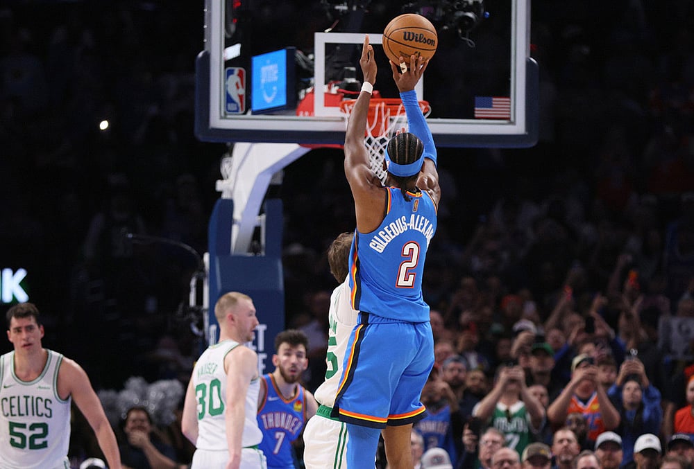 Oklahoma City Thunder Vs Boston Celtics NBA basketball-Shai Gilgeous-Alexander