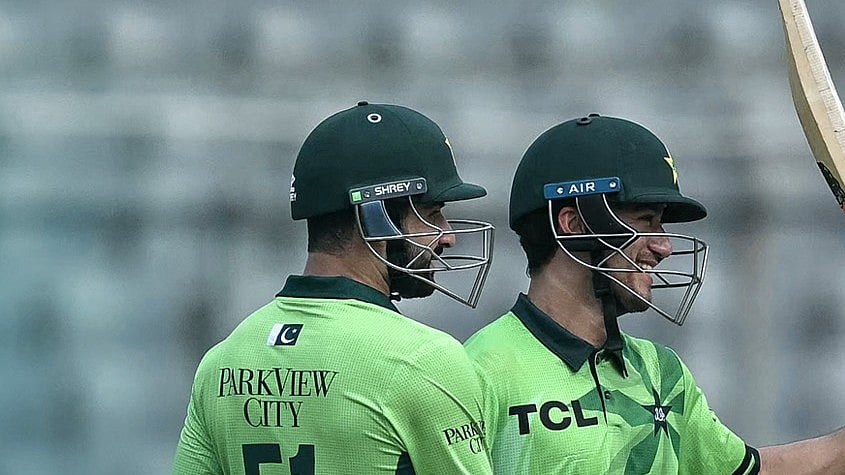 Pakistan cricketers in action against Bangladesh in the 2nd ODI in Dhaka.  - ICC/X