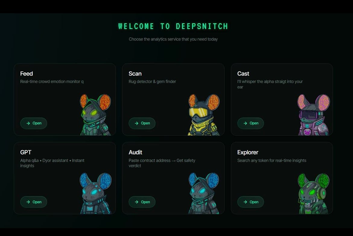DeepSnitch dashboard