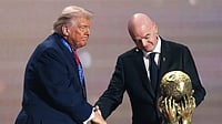 WADA To Bar Donald Trump From LA 2028 Olympics, FIFA World Cup 2026? What’s Behind The US Dues Row (AP Photo/Stephanie Scarbrough, Pool, File_) : FILE - FIFA President Gianni Infantino presents President Donald Trump with the FIFA Peace Prize during the draw for the 2026 soccer World Cup at the Kennedy Center in Washington, Friday, Dec. 5, 2025.