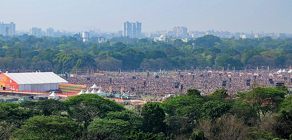 PM Modis rally in Kolkata